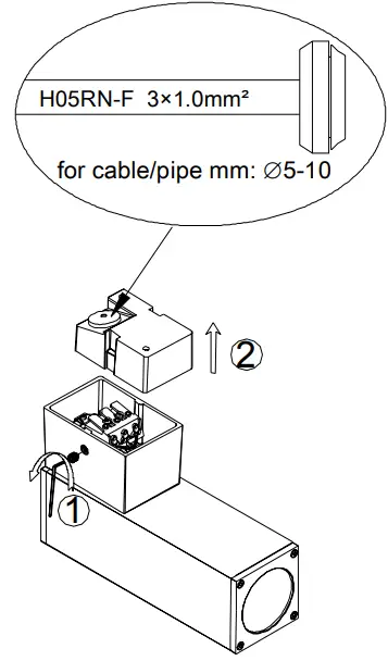 HALCYON EX160 Exterior One Way LED Column Spot Light - fig 1