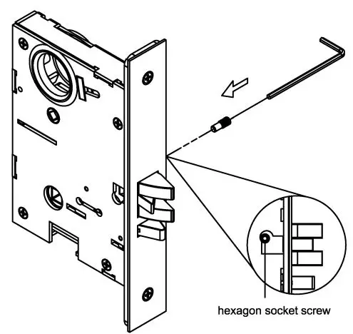 CAL-ROYAL-N-MR7700-Mortise-Lock-Rim-Exit-Device-Push-Bar-Exit-Device-FIG 5