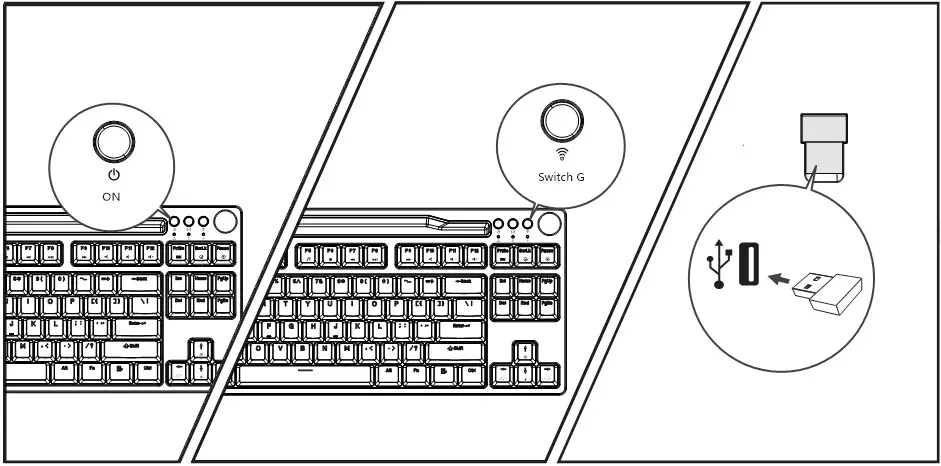 ROYAL KLUDGE RK-H87 Mechanical Keyboard - 2.4Ghz