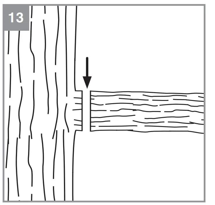 Working with the chainsaw