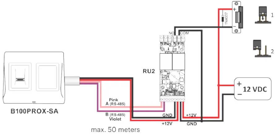 xpr B100PROX EH SA Standalone Biometric Reader - Pairing 2