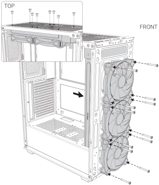 Liquid Cooling Radiator Installation