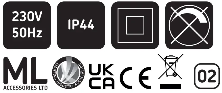 Knightsbridge NH016W 1W LED Aluminum Square Recessed Wall Light - icon