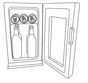 FRIGIDAIRE EFMIS567 WM 4 Bottles Beverage Fridge with Temperature Control - BOTTLES