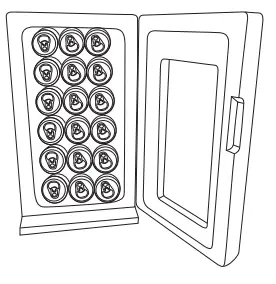 FRIGIDAIRE EFMIS567 WM 4 Bottles Beverage Fridge with Temperature Control - BOTTLES1