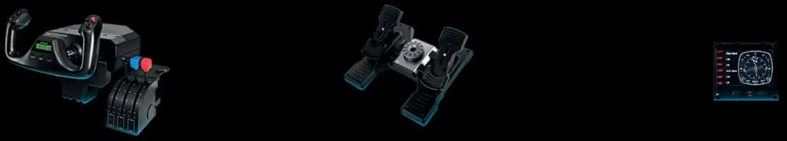 logitech G Flight Yoke Professional Yoke and Throttle Quadrant Simulation Controller - Figure 1