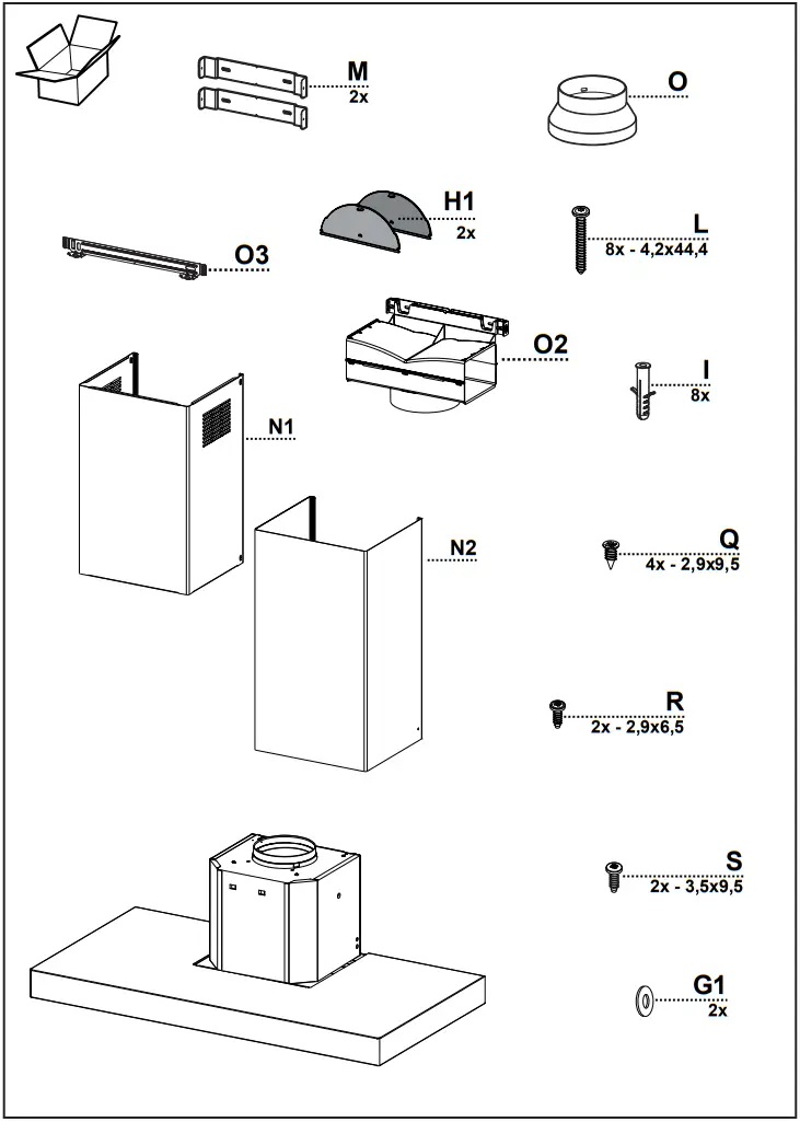 BLAUPUNKT 5DB69753 Extractor Hood A1
