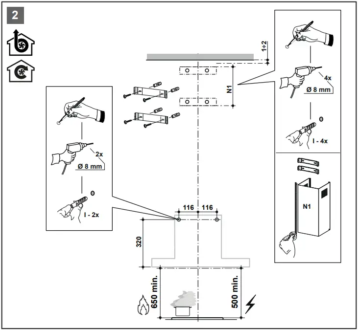 BLAUPUNKT 5DB69753 Extractor Hood B2