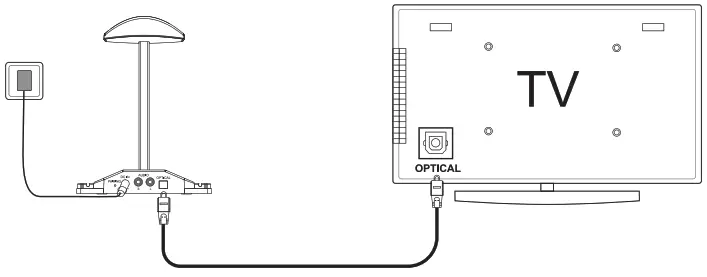 WallarGe HP005 Wireless Headphone with 5.8GHz Transmitter Charging Dock - Cable