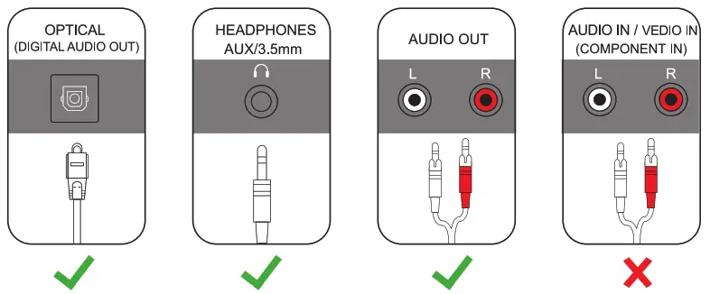 WallarGe HP005 Wireless Headphone with 5.8GHz Transmitter Charging Dock - setting