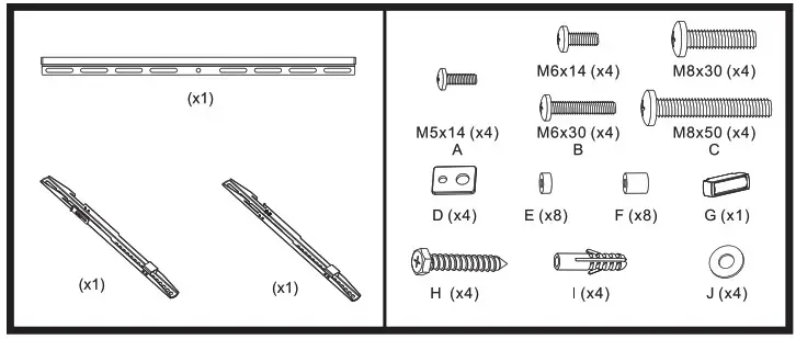 Kimex 012 1147 Fixed Wall Mount - overview 1
