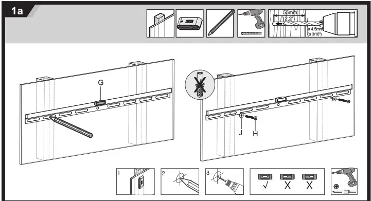 Kimex 012 1147 Fixed Wall Mount - overview 2