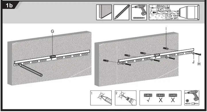 Kimex 012 1147 Fixed Wall Mount - overview 3