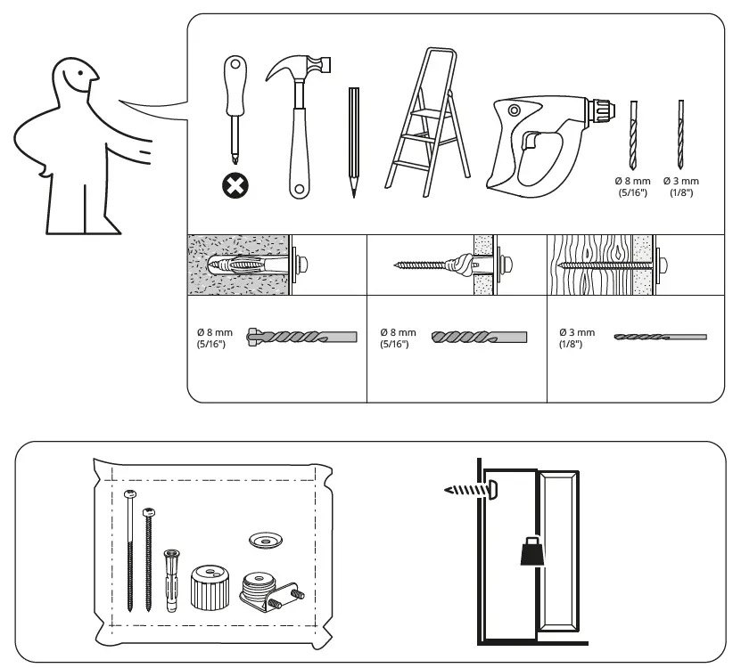 IKEA-VILHATTEN-Wardrobe-with-2-Doors-and-2-Drawers-FIG-1