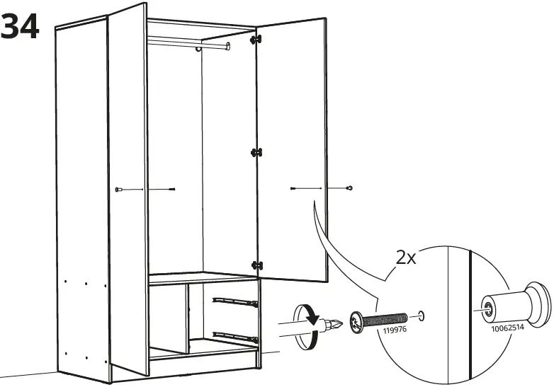 IKEA-VILHATTEN-Wardrobe-with-2-Doors-and-2-Drawers-FIG-43