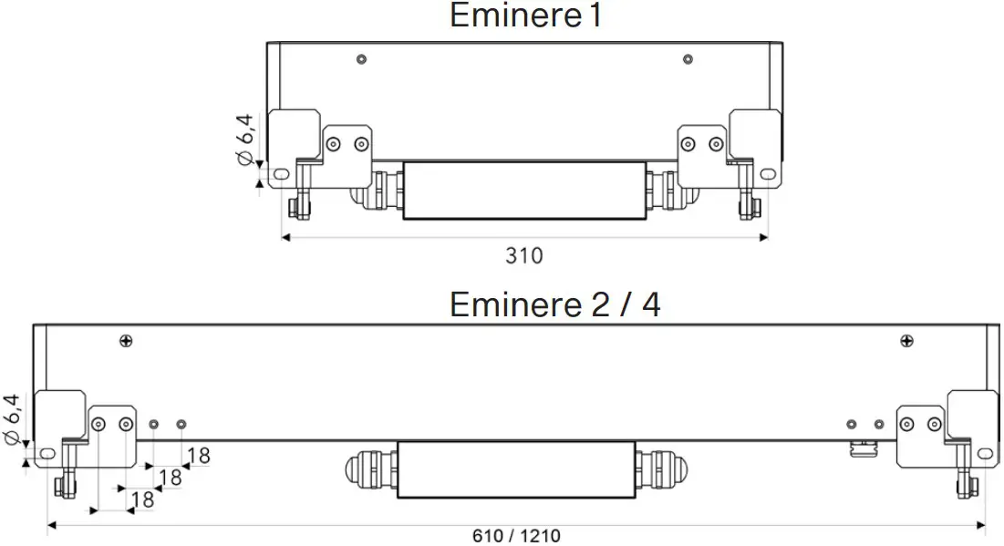 INSTALLATION WITH STANDARD BRACKETS