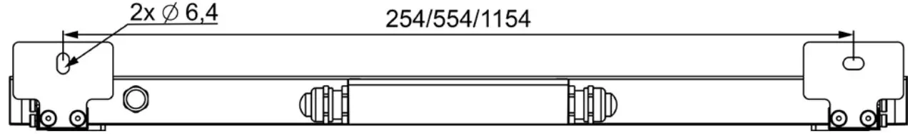 INSTALLATION WITH MOUNTING BRACKETS