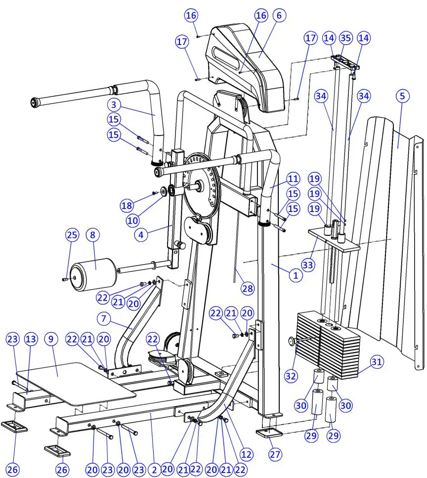 SB-Fitness-Equipment-SB-MHIP200S-Multi-Hip-Weight-Stack-fig 1