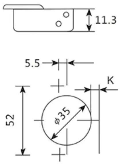 EXCEL Premium T12-3D Soft Closing Hinge with Adj MP Half Overlay - fig 1