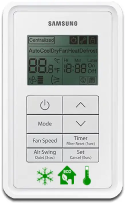 SAMSUNG MWR-VH12N ERV Wired Remote Controller