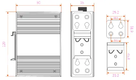 FIBERROAD 7M-3x00 Industrial Fiber Media Converter - fig 2