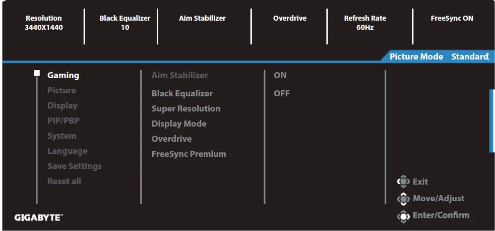 GIGABYTE G34WQC Ultrawide VA HDR Curved Gaming Monitor 30