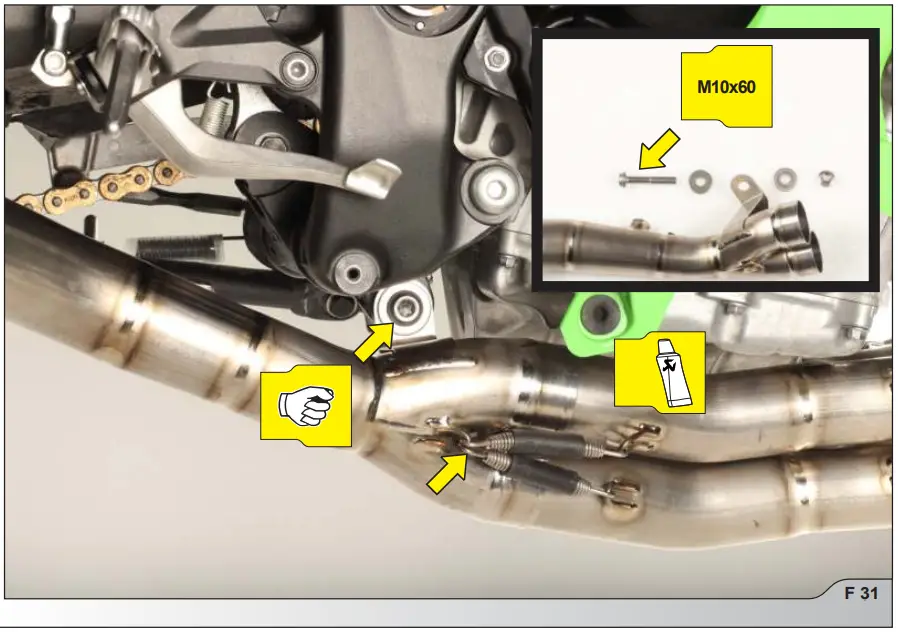AKRAPOVIC S K10R10 RC Racing Line Full System Exhaust - STOCK EXHAUST SYSTEM 30