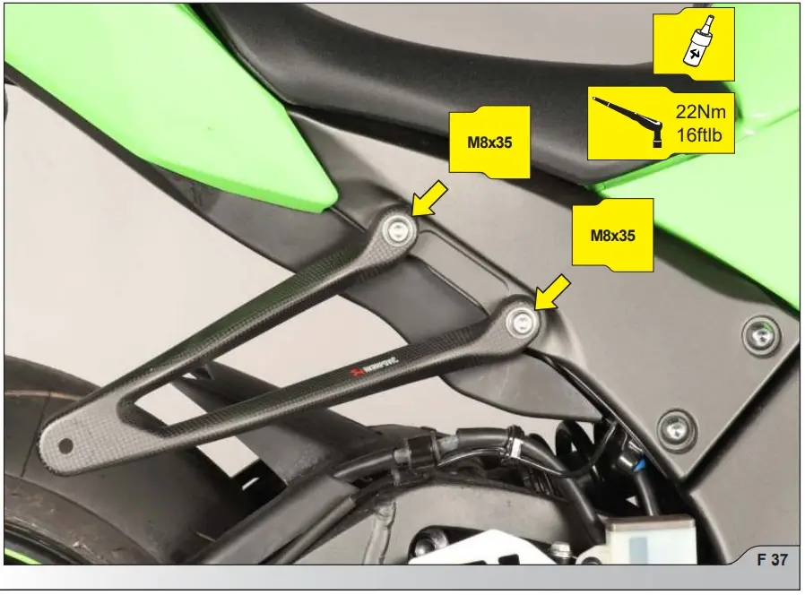 AKRAPOVIC S K10R10 RC Racing Line Full System Exhaust - STOCK EXHAUST SYSTEM 36