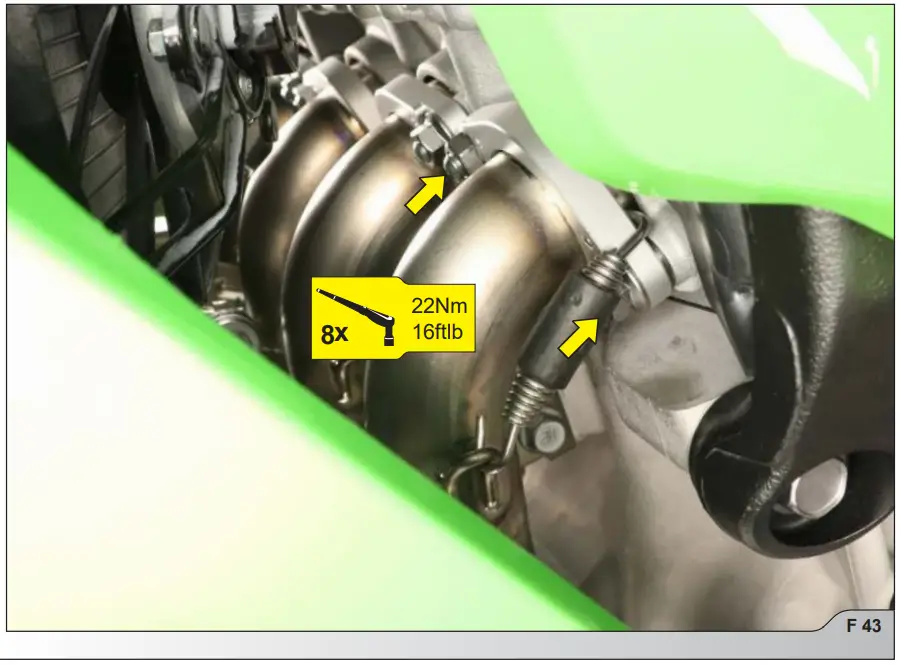 AKRAPOVIC S K10R10 RC Racing Line Full System Exhaust - STOCK EXHAUST SYSTEM 42