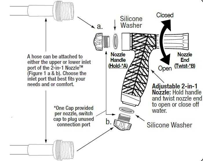 BERNINI 001179 2-in-1 Nozzle To Hose 1