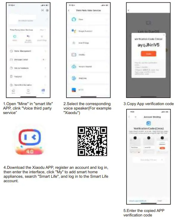 tuya DC-68 Smart App Instructions - Internet Voice control
