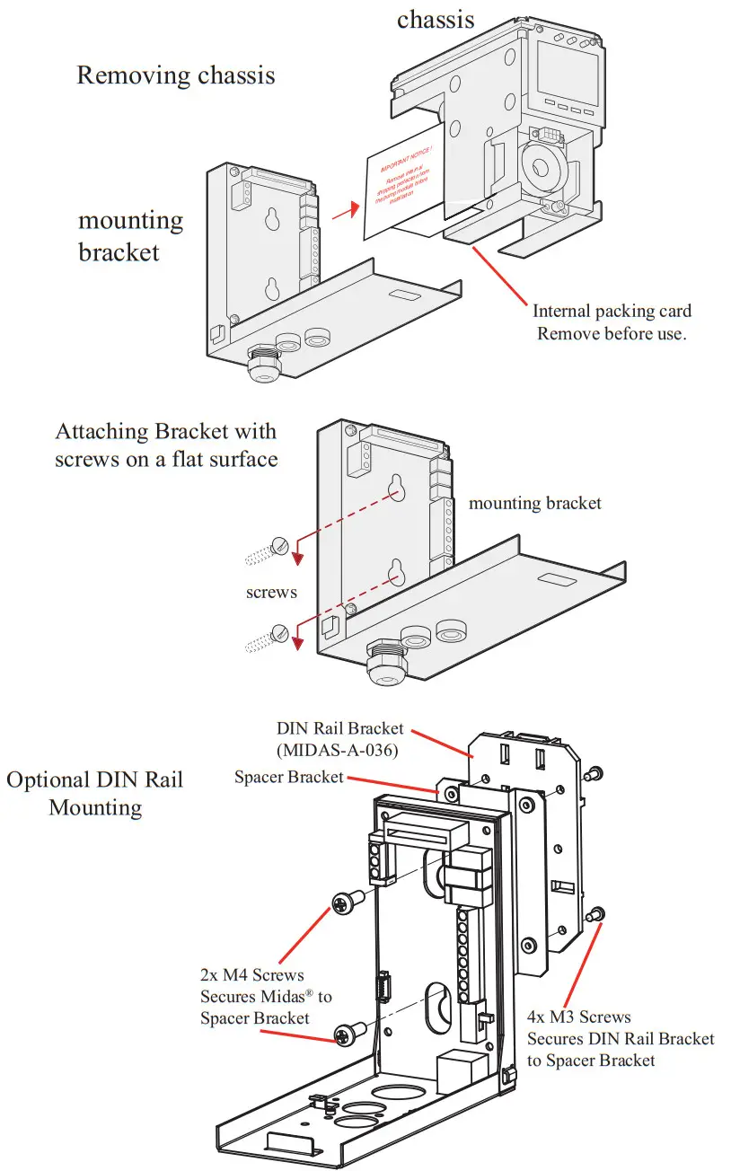 Honeywell MIDAS-A-001 MDA Scientific Midas Gas Detector - general arrangement exploded view 1