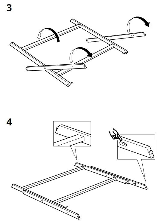 IKEA ASKHOLMEN Table and 4 Folding Chairs - Fig 3
