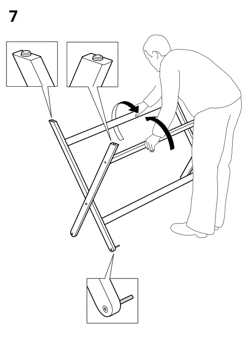 IKEA ASKHOLMEN Table and 4 Folding Chairs - Fig 5