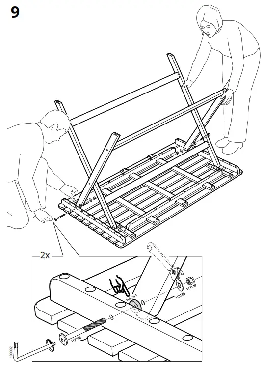 IKEA ASKHOLMEN Table and 4 Folding Chairs - Fig 7