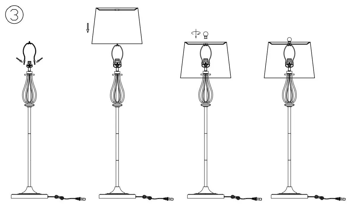 ASHLEY L204526 Brycestone Floor Lamp Instruction Manual - Fig 3