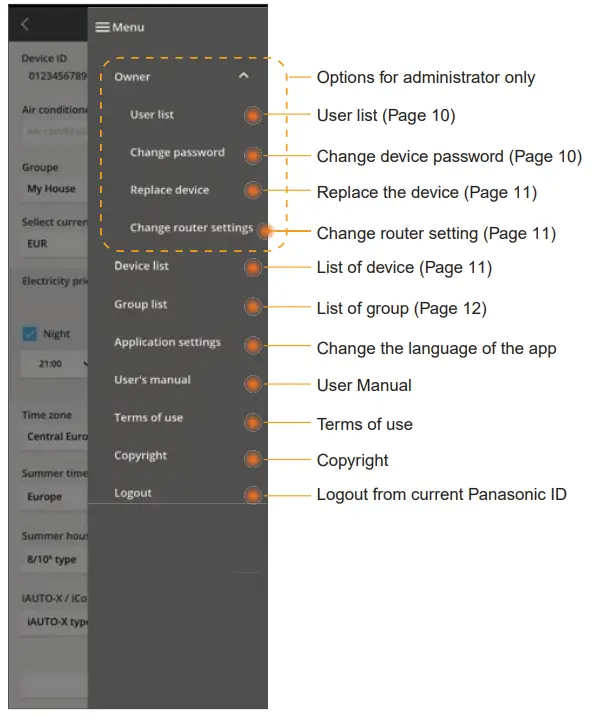 Panasonic CZ-TACG1 Controller - app 19