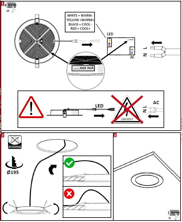 Doled 1638lm IK10 3000K Ceiling Light 1