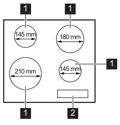 Electrolux HOC620X Hob - layout