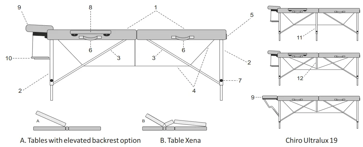 HABYS Panda Al Portable Massage Tables - portable table