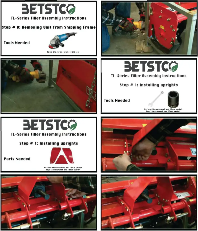BETSTCO FH TL135 Rotary Garden Tiller - ASSEMBLY INSTRUCTION 1