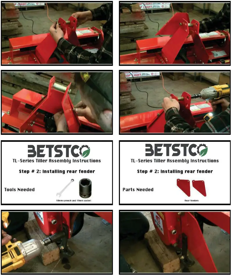BETSTCO FH TL135 Rotary Garden Tiller - ASSEMBLY INSTRUCTION 2