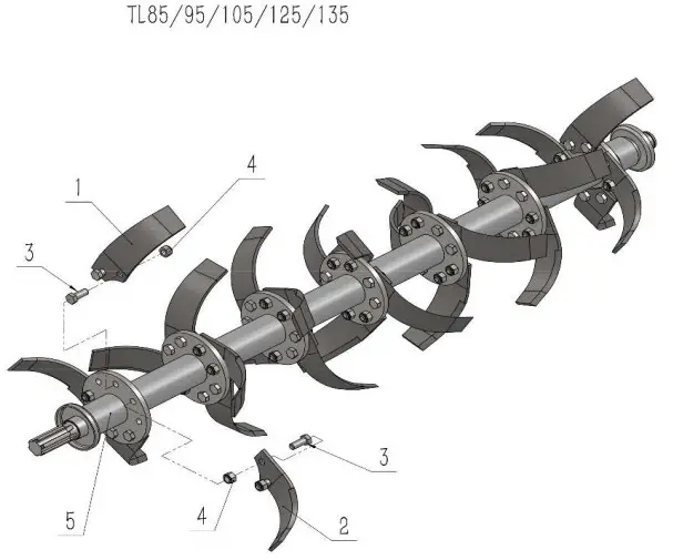 BETSTCO FH TL135 Rotary Garden Tiller - Parts 3