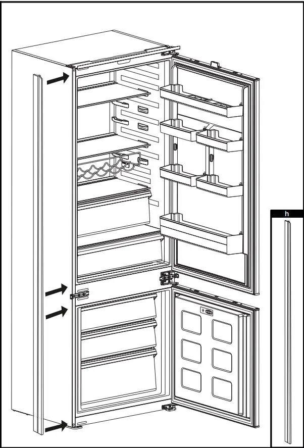 beko-K69400-Integrable-Combi-Refrigerator-4