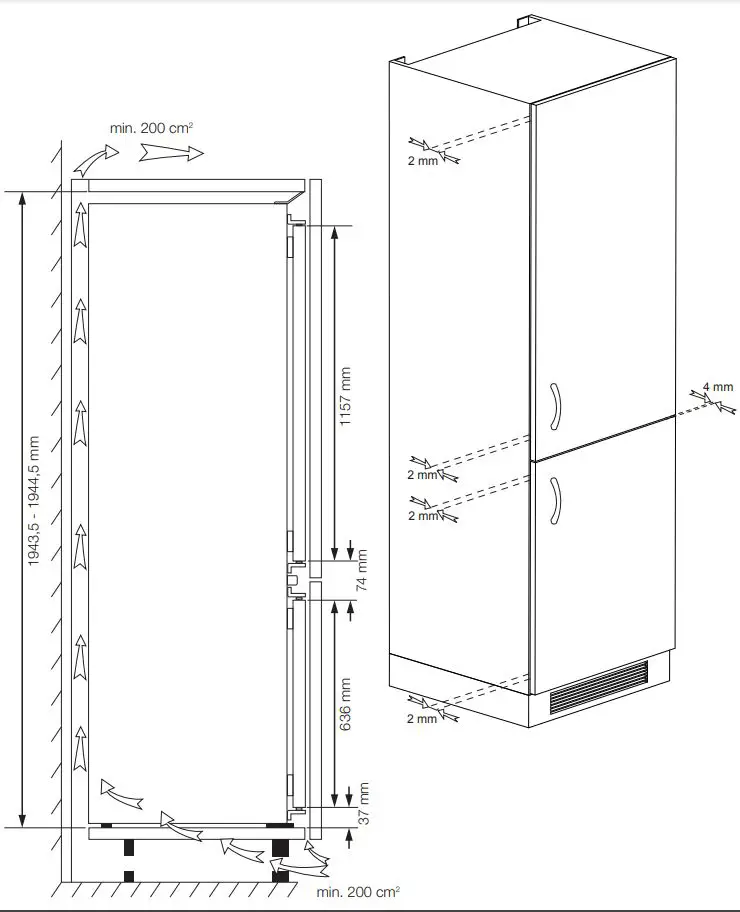 beko-K69400-Integrable-Combi-Refrigerator-6