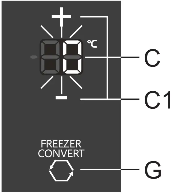 Hisense RB470N4CIC Upright Refrigerator and Freezer - Convert function