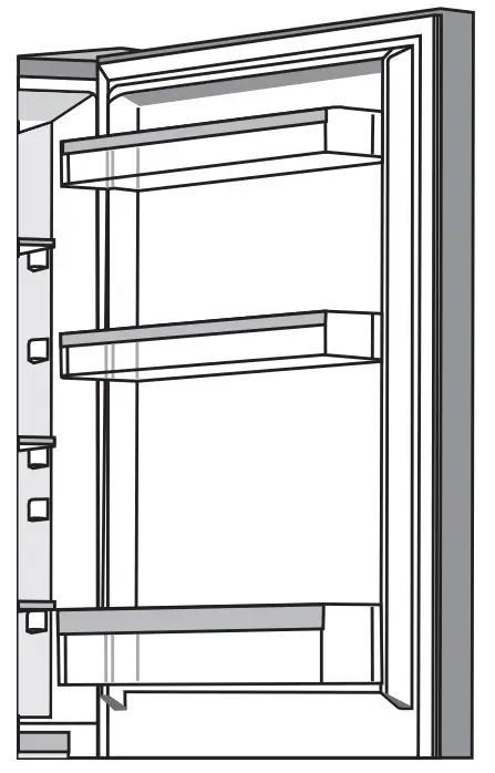 Hisense RB470N4CIC Upright Refrigerator and Freezer - Door racks