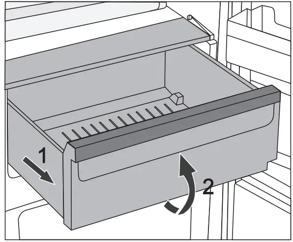 Hisense RB470N4CIC Upright Refrigerator and Freezer - Fruit and vegetable drawer 1