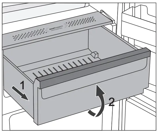 Hisense RB470N4CIC Upright Refrigerator and Freezer - Fruit and vegetable drawer