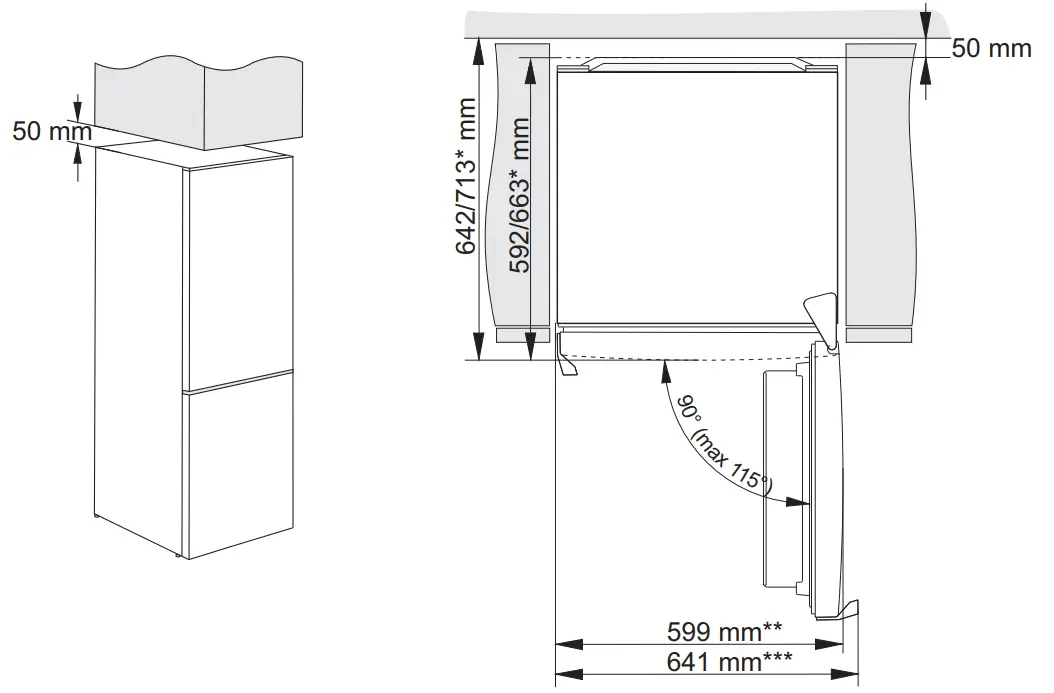 Hisense RB470N4CIC Upright Refrigerator and Freezer - doo